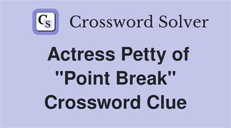 actress petty crossword|actress petty la times.